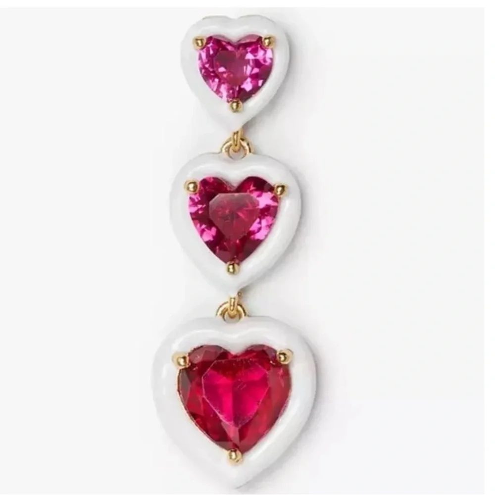 $98 Kate Spade Sweetheart Linear Earrings   New